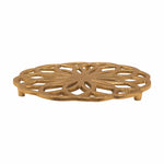Metal Round Non-Slip Dining Place Gold Finish Trivet For Kitchen ( Pack of 1 )