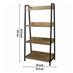 Elegant Modern Design Wooden Shelf , Multipurpose, Wall Corner Table, Iron, Wooden Wall Shelf  (Number of Shelves - 4, Black)