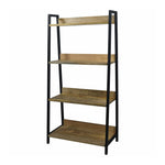 Elegant Modern Design Wooden Shelf , Multipurpose, Wall Corner Table, Iron, Wooden Wall Shelf  (Number of Shelves - 4, Black)
