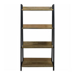 Elegant Modern Design Wooden Shelf , Multipurpose, Wall Corner Table, Iron, Wooden Wall Shelf  (Number of Shelves - 4, Black)