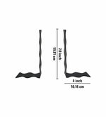 Wavy Metal Bookend - Black