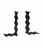 Wavy Metal Bookend - Black