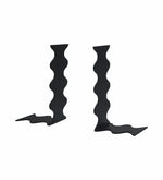Wavy Metal Bookend - Black