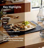 Azure Leaf Metal Serveware - Gold