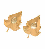 Gold Leaf Decorative Tray Platter for Center Table Centerpiece Platter Tray for Home Décor - Gold