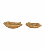 Leaf Decorative Serveware, Set Of 2 - Gold