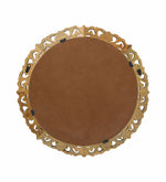 Round Wall Mirror With Wooden Frame - Natural