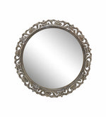 Round Wall Mirror With Wooden Frame - Natural