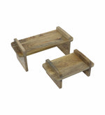 Wooden Storage Rack, Set Of 2 - Natural
