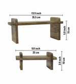 Wooden Storage Rack, Set Of 2 - Natural