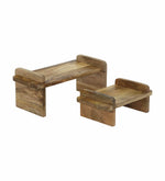 Wooden Storage Rack, Set Of 2 - Natural