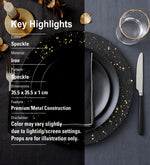 Metal Serving Platter, Pack Of 4 - Black
