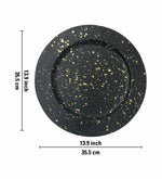 Metal Serving Platter, Pack Of 4 - Black