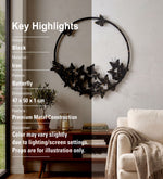 Metal Wall Hanging Decorative Accent - Black
