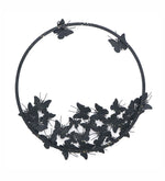 Metal Wall Hanging Decorative Accent - Black