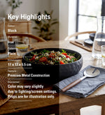 Velis Metal Serving Bowl - Black