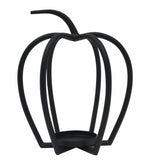 Pumpkin Shaped Metal Candle Holder - Black