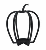 Pumpkin Shaped Metal Candle Holder - Black