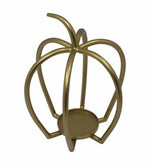 Pumpkin Shaped Metal Candle Holder - Gold