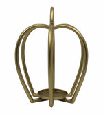 Pumpkin Shaped Metal Candle Holder - Gold