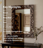 Wall Mirror With Wooden Frame - Natural