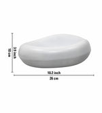 Decorative White Serving Tray for Coffee Table | Modern Metal Platter for Serving Drinks, Snacks, or Décor