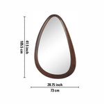 Decorative Hanging Mirror With Wooden Frame For Bathroom Wall Décor And Living Room