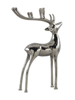 Metal Decorative Accent Reindeer, Large - Silver