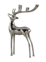 Metal Decorative Accent Reindeer, Large - Silver