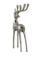 Metal Decorative Accent Reindeer, Large - Silver