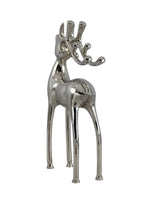 Metal Decorative Accent Reindeer, Small - Silver