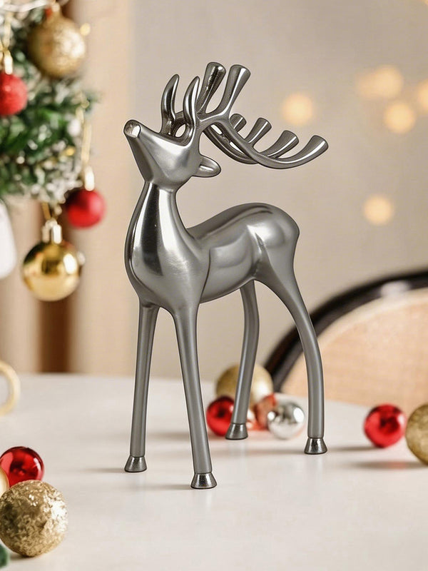 Metal Decorative Accent Reindeer, Small - Silver