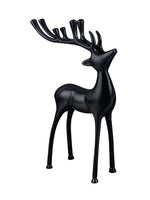 Metal Decorative Accent Reindeer, Large - Black