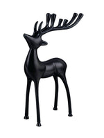 Metal Decorative Accent Reindeer, Large - Black