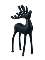 Metal Decorative Accent Reindeer, Small - Black