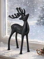 Metal Decorative Accent Reindeer, Small - Black