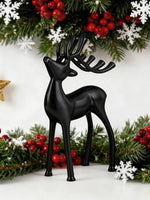 Metal Decorative Accent Reindeer, Small - Black