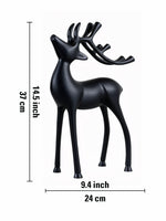 Metal Decorative Accent Reindeer, Small - Black