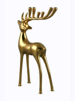 Metal Decorative Accent Reindeer, Large - Gold