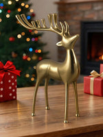 Metal Decorative Accent Reindeer, Large - Gold