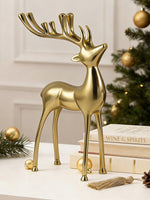 Metal Decorative Accent Reindeer, Large - Gold