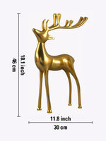 Metal Decorative Accent Reindeer, Large - Gold