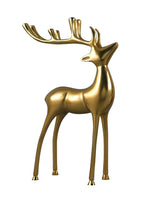 Metal Decorative Accent Reindeer, Large - Gold