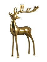 Metal Decorative Accent Reindeer, Large - Gold