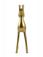 Metal Decorative Accent Reindeer, Small - Gold