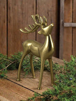 Metal Decorative Accent Reindeer, Small - Gold
