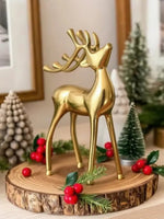 Metal Decorative Accent Reindeer, Small - Gold