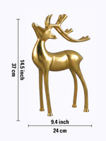 Metal Decorative Accent Reindeer, Small - Gold