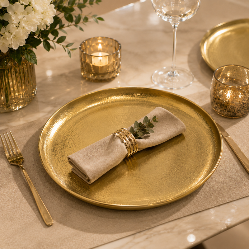 Metal Charger Plate - Gold