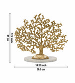 Metalsmith Coral Tree Sculpture Tea Light Holder on Marble Base